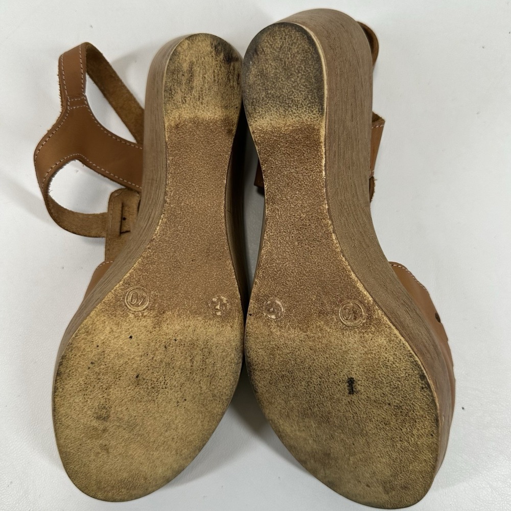 Spring Step Women's Wedge Sandal beige leather 9 / 40 slingback - Picture 8 of 8